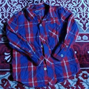 Boys plaid button up shirt.